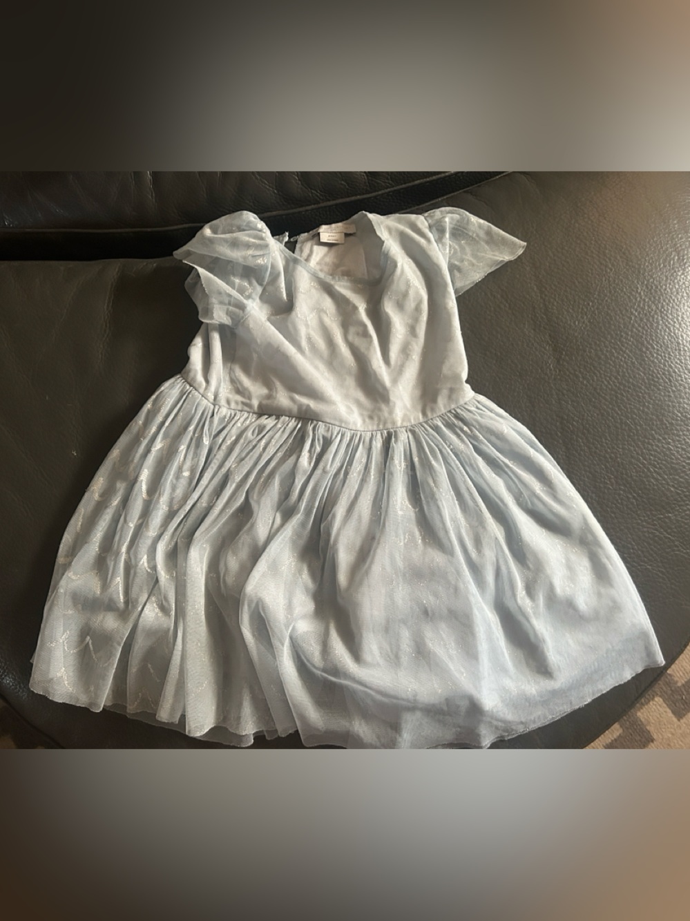 STELLA MCCARTNEY KIDS Girls Light Blue Sparkle Tulle Party Dress for 4 Years old